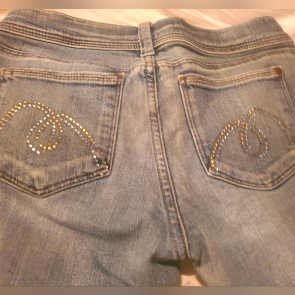 Mavi Size 30 Bedazzled/Flare Legged Blue Jeans - Picture 3 of 3
